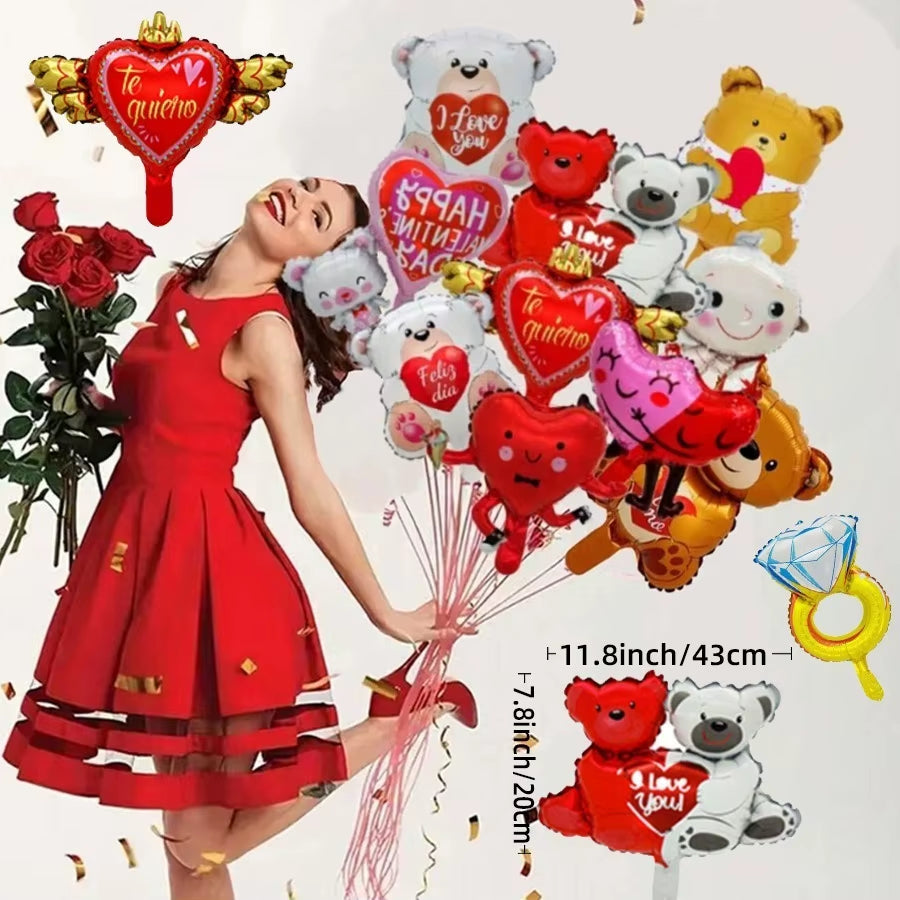 Teddy love Saint-valentin déclaration d'amour magique Surprise romantique ours en peluche 