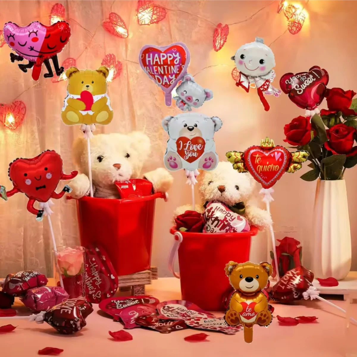 Teddy love Saint-valentin déclaration d'amour magique Surprise romantique ours en peluche 